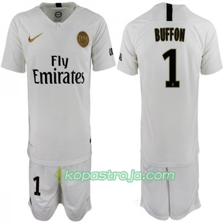 Billiga Fotbollströjor Paris Saint-Germain Buffon 1 Barn Borta tröja 2018/19 Kortärmad